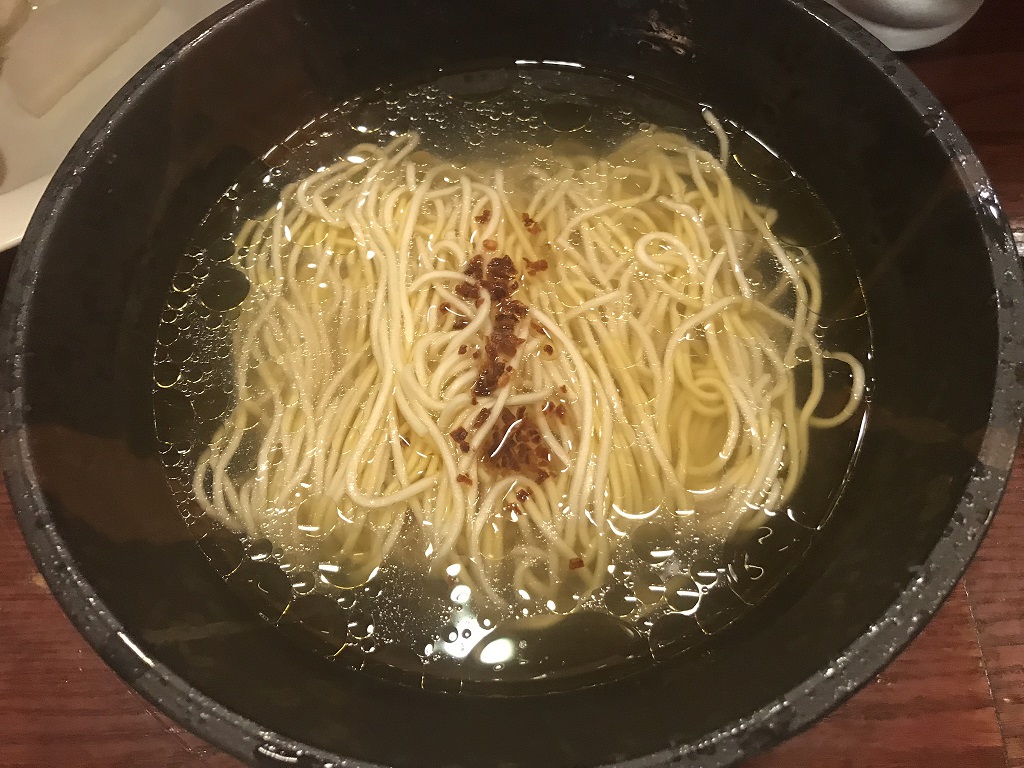 dancyuお薦めのオーグルマンのフレンチ風ラーメン、凝ったつくりの塩ラーメン。ただ、自分は下品なラーメンが好きだな！