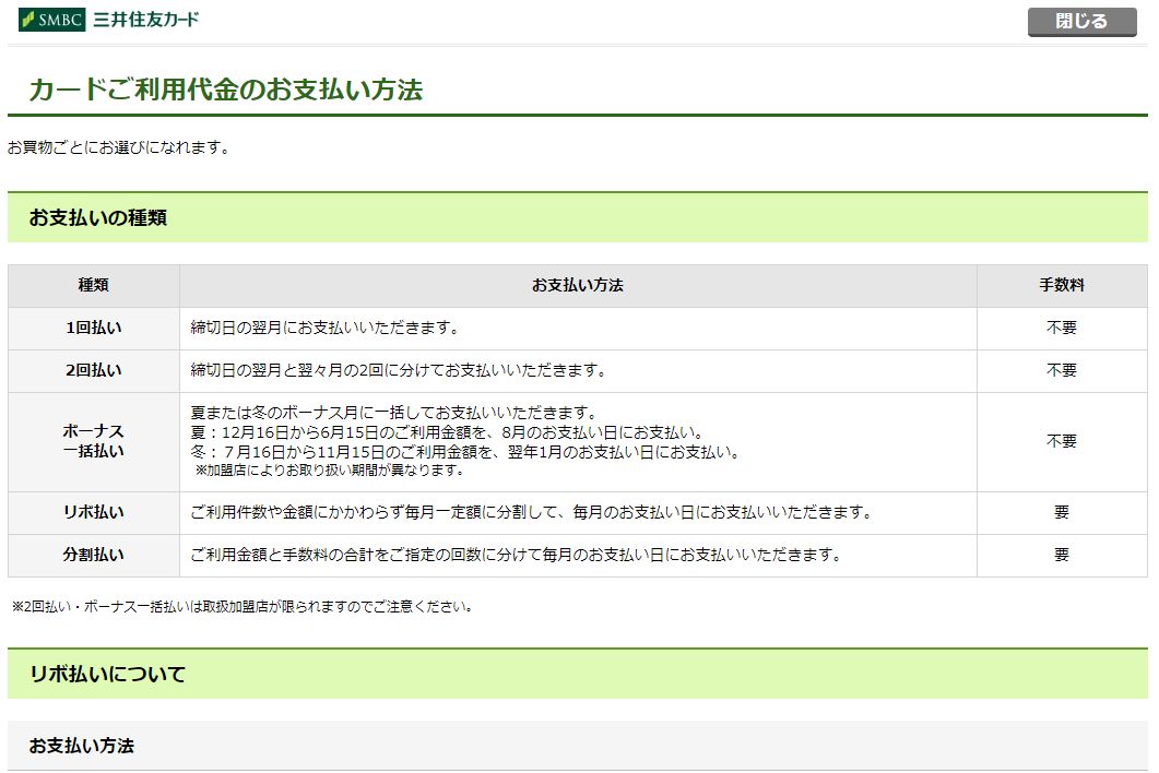 クレジットカードの禁断の2回払いは、手数料がかからないとはその新発見に驚いた次第。但し、2回払いできるお店は限られるよ