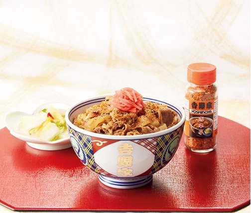 JALショッピングの吉野家セットについてくる吉野家の丼は貴重品、金文字で吉野家名入りだよ