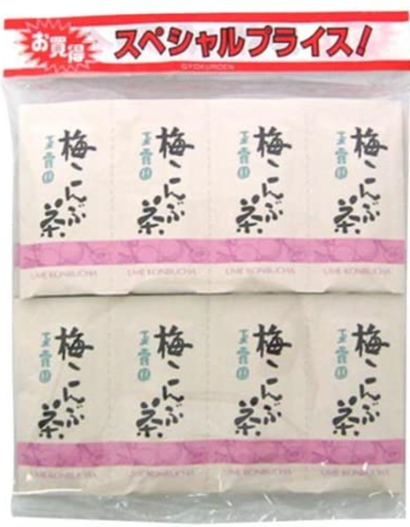 毎朝の定番の飲み物は、玉露園の「梅こんぶ茶」で決まり。1回1パックの使い切りで使い勝手よし